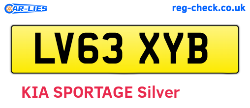 LV63XYB are the vehicle registration plates.