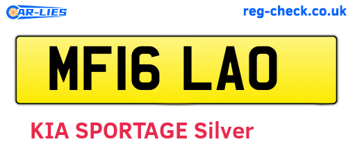 MF16LAO are the vehicle registration plates.