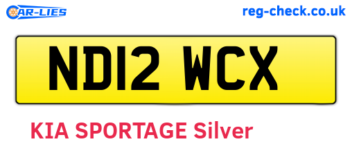 ND12WCX are the vehicle registration plates.