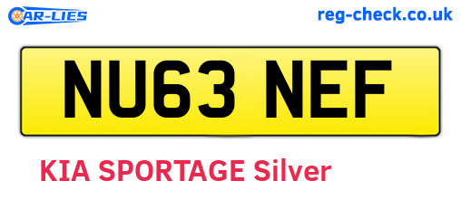 NU63NEF are the vehicle registration plates.