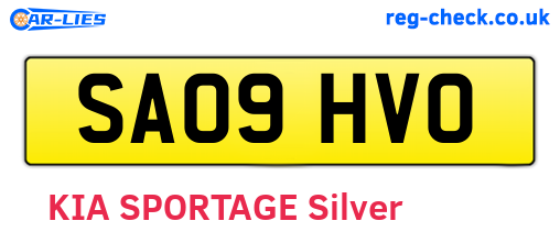SA09HVO are the vehicle registration plates.