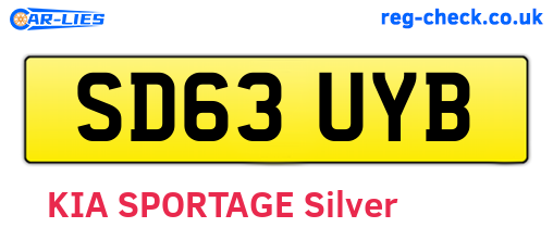 SD63UYB are the vehicle registration plates.