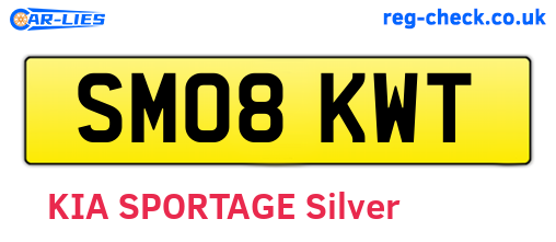 SM08KWT are the vehicle registration plates.