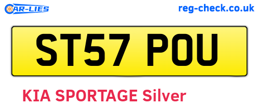 ST57POU are the vehicle registration plates.