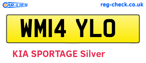 WM14YLO are the vehicle registration plates.