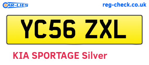 YC56ZXL are the vehicle registration plates.