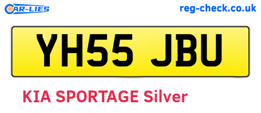 YH55JBU are the vehicle registration plates.