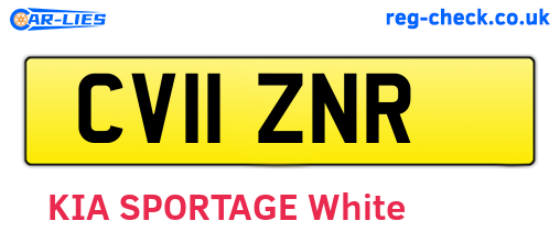 CV11ZNR are the vehicle registration plates.
