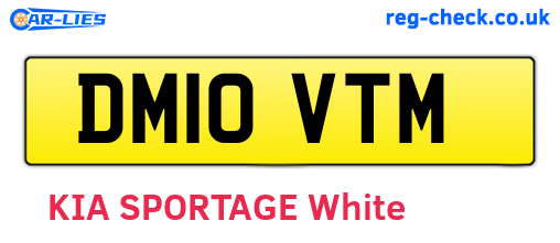 DM10VTM are the vehicle registration plates.