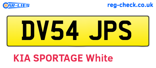 DV54JPS are the vehicle registration plates.