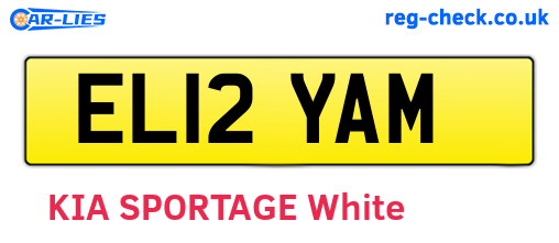 EL12YAM are the vehicle registration plates.
