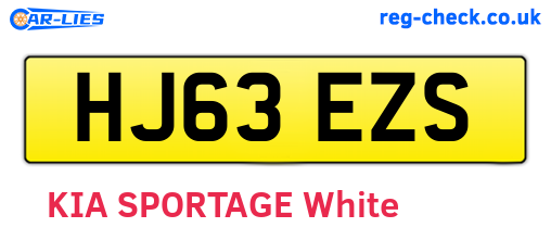 HJ63EZS are the vehicle registration plates.