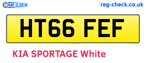 HT66FEF are the vehicle registration plates.