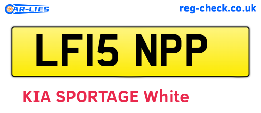 LF15NPP are the vehicle registration plates.