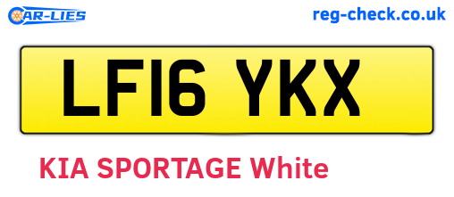 LF16YKX are the vehicle registration plates.