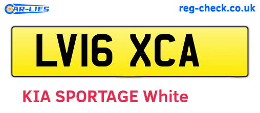 LV16XCA are the vehicle registration plates.