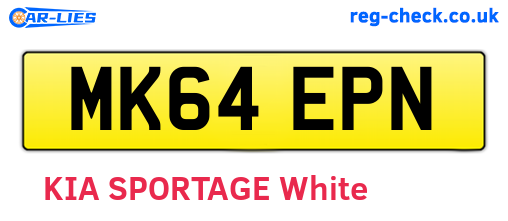 MK64EPN are the vehicle registration plates.