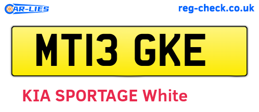 MT13GKE are the vehicle registration plates.