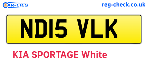 ND15VLK are the vehicle registration plates.