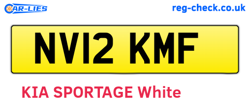 NV12KMF are the vehicle registration plates.