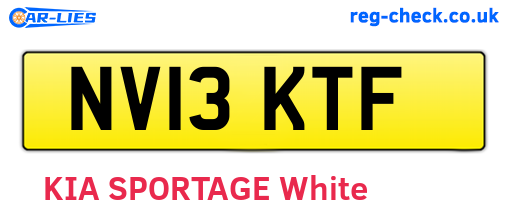 NV13KTF are the vehicle registration plates.