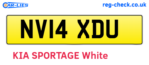 NV14XDU are the vehicle registration plates.