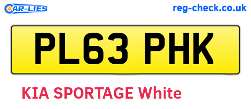PL63PHK are the vehicle registration plates.