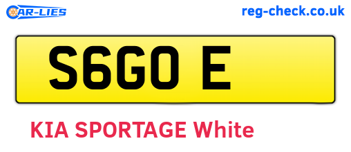 S6GOE are the vehicle registration plates.