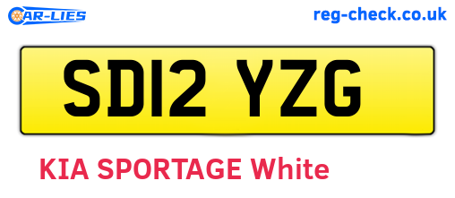 SD12YZG are the vehicle registration plates.