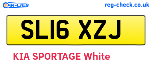 SL16XZJ are the vehicle registration plates.