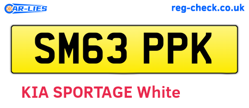 SM63PPK are the vehicle registration plates.