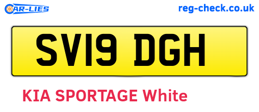SV19DGH are the vehicle registration plates.