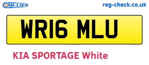 WR16MLU are the vehicle registration plates.