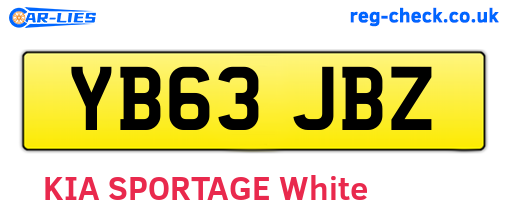 YB63JBZ are the vehicle registration plates.