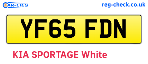 YF65FDN are the vehicle registration plates.