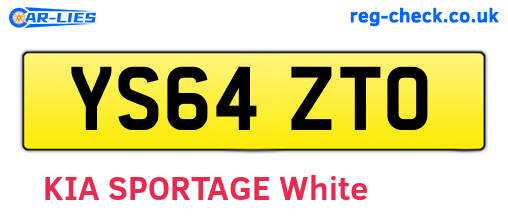 YS64ZTO are the vehicle registration plates.