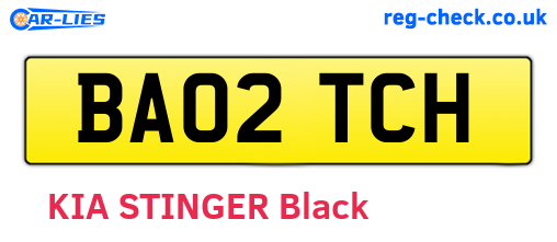 BA02TCH are the vehicle registration plates.