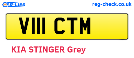 V111CTM are the vehicle registration plates.
