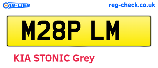 M28PLM are the vehicle registration plates.