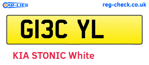 G13CYL are the vehicle registration plates.