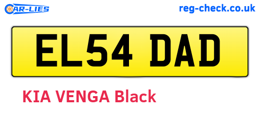 EL54DAD are the vehicle registration plates.