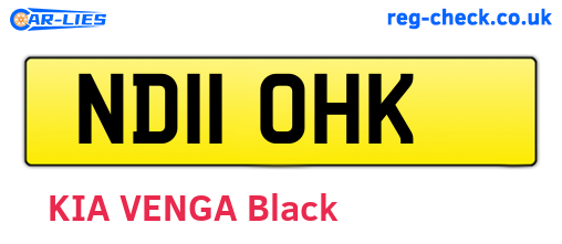 ND11OHK are the vehicle registration plates.