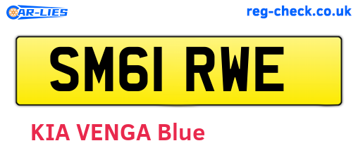 SM61RWE are the vehicle registration plates.