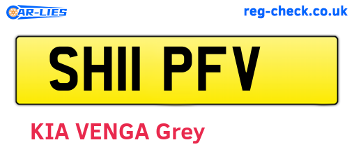 SH11PFV are the vehicle registration plates.