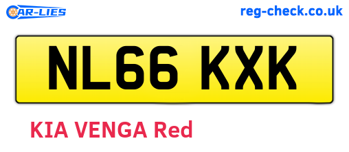 NL66KXK are the vehicle registration plates.