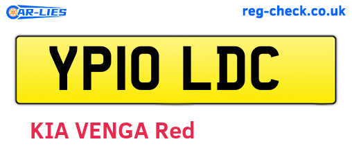 YP10LDC are the vehicle registration plates.