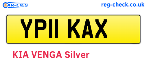 YP11KAX are the vehicle registration plates.