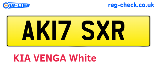 AK17SXR are the vehicle registration plates.