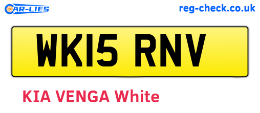 WK15RNV are the vehicle registration plates.