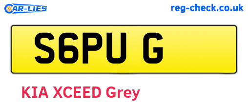 S6PUG are the vehicle registration plates.